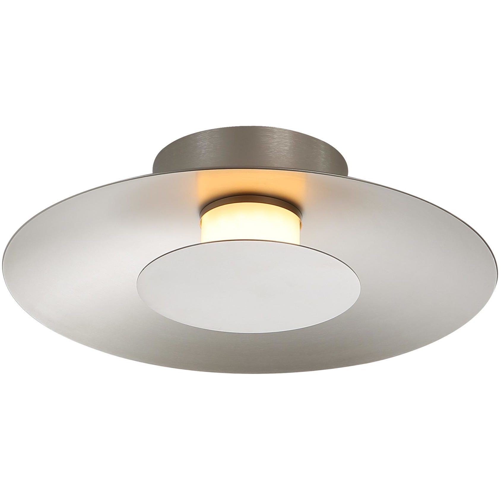 Yep Luma LED 11.75 inch Sand Nickel Flush Mount Ceiling Light