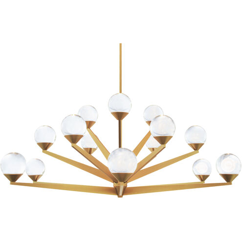 Double Bubble 15 Light 42 inch Aged Brass Chandelier Ceiling Light