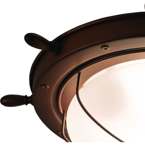 Orleans LED 15 inch Antique Red Copper Outdoor Ceiling