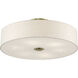 Monroe 6 Light 30 inch Antique Brass Semi Flush Mount Ceiling Light, Extra Large