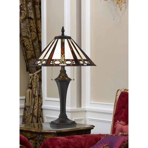 Tiffany 25 inch 60 watt Tiffany Table Lamp Portable Light
