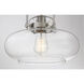 Traditional 1 Light 12 inch Brushed Nickel Semi-Flush Ceiling Light