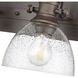 Hines 4 Light 34.5 inch Rubbed Bronze Bath Vanity Light Wall Light in Seeded Glass