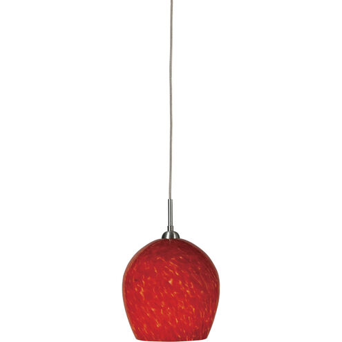Signature 1 Light 5 inch Brushed Steel Pendant Set Ceiling Light, Low Voltage