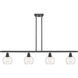 Ballston Athens LED 48 inch Oil Rubbed Bronze Island Light Ceiling Light in Clear Glass
