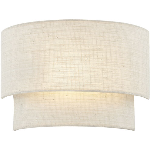 Textile Collection 1 Light 14 inch Cream and White ADA Wall Sconce Wall Light