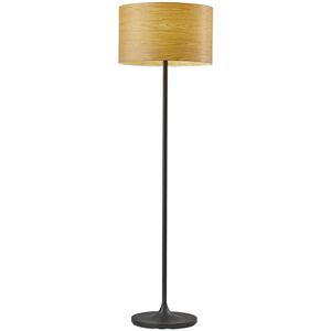 Oslo 60 inch 100.00 watt Matte Black Floor Lamp Portable Light in Natural