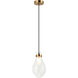 Seranna 1 Light 6.63 inch Aged Gold Brass Pendant Ceiling Light