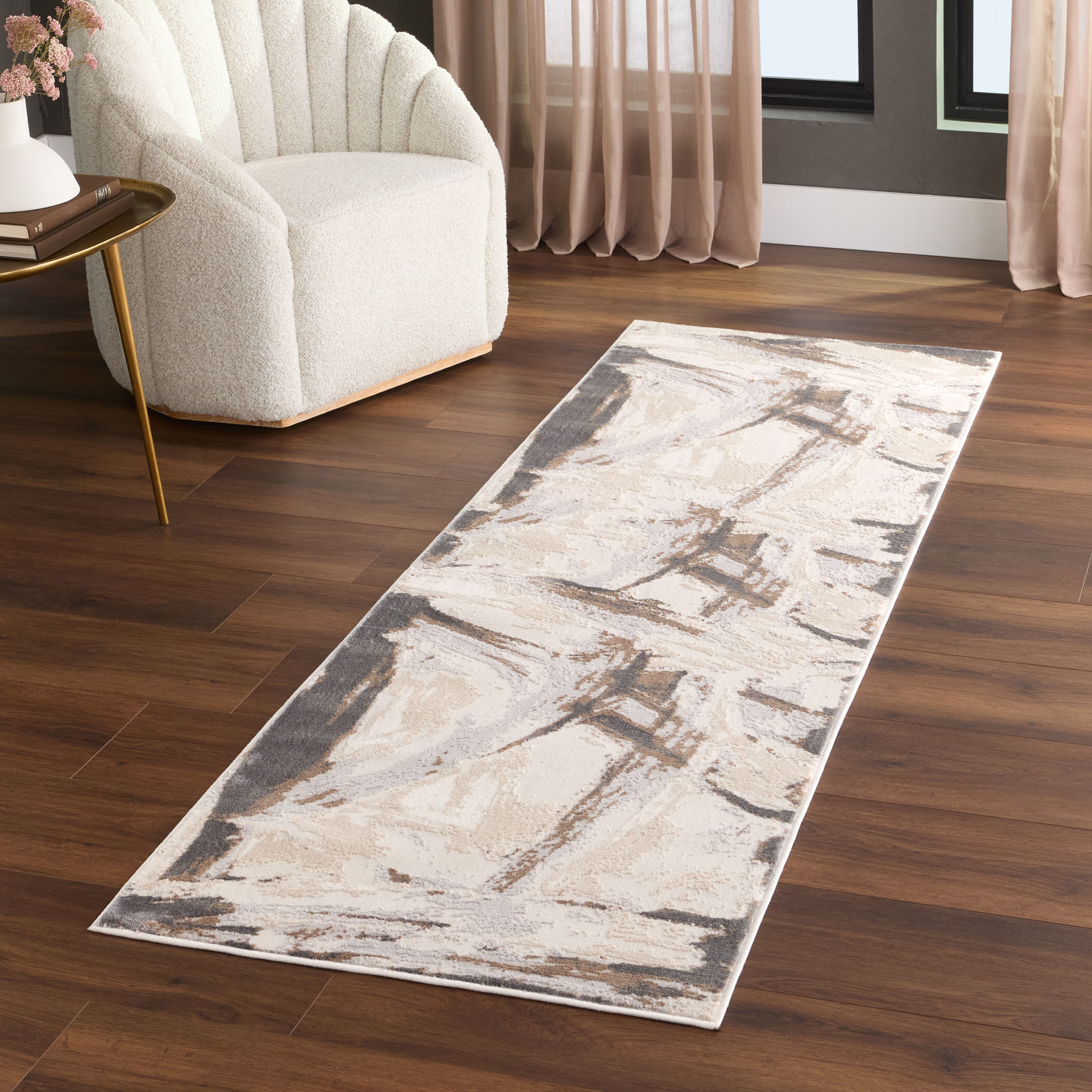 Veleka Gray and Gold Indoor Rug