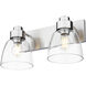 Remy 2 Light 16.88 inch Pewter Vanity Light Wall Light