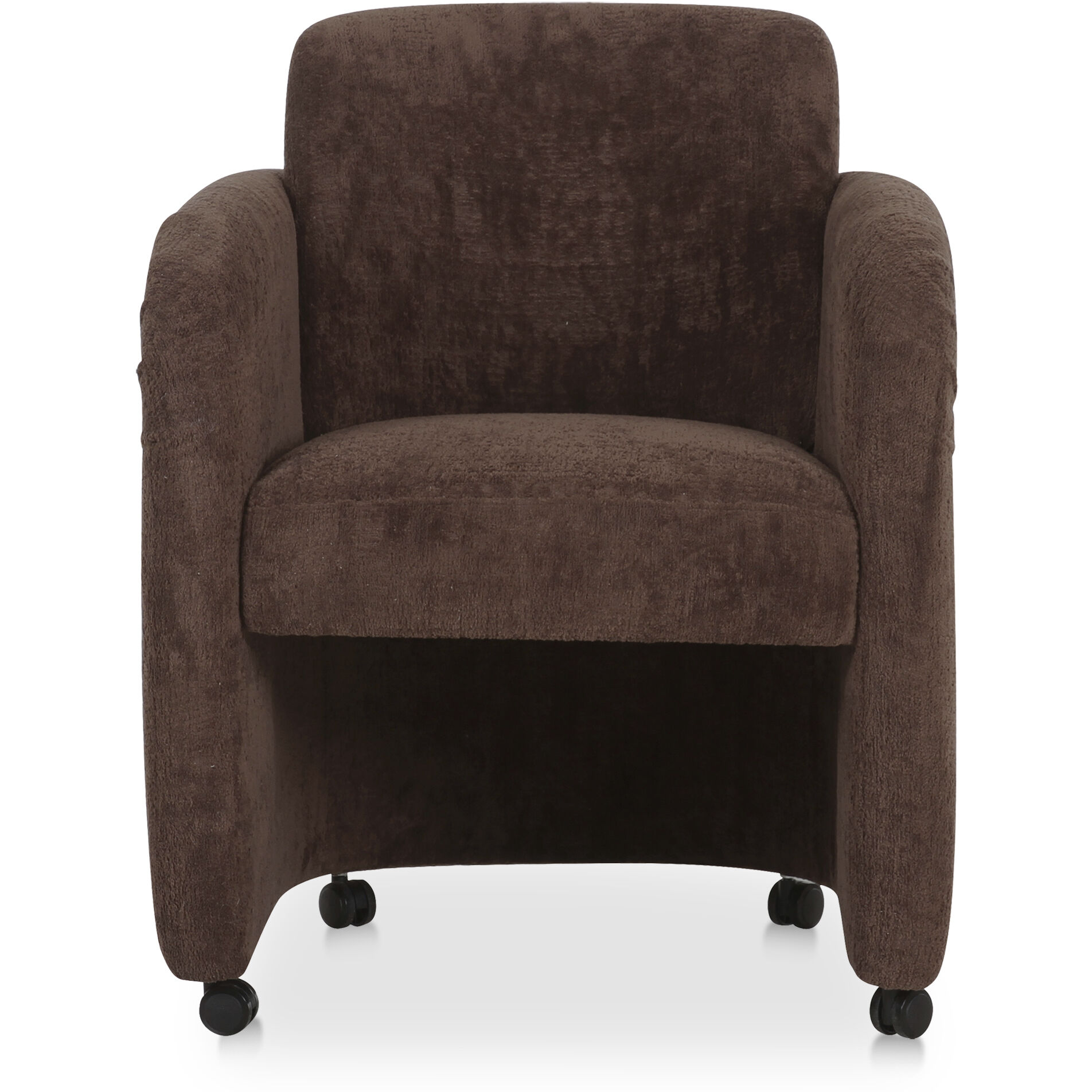 Mesto Brown Rolling Dining Chair