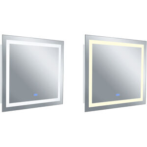 Abril 40 X 36 inch Matte White Wall Mirror in 3000K to 6000K