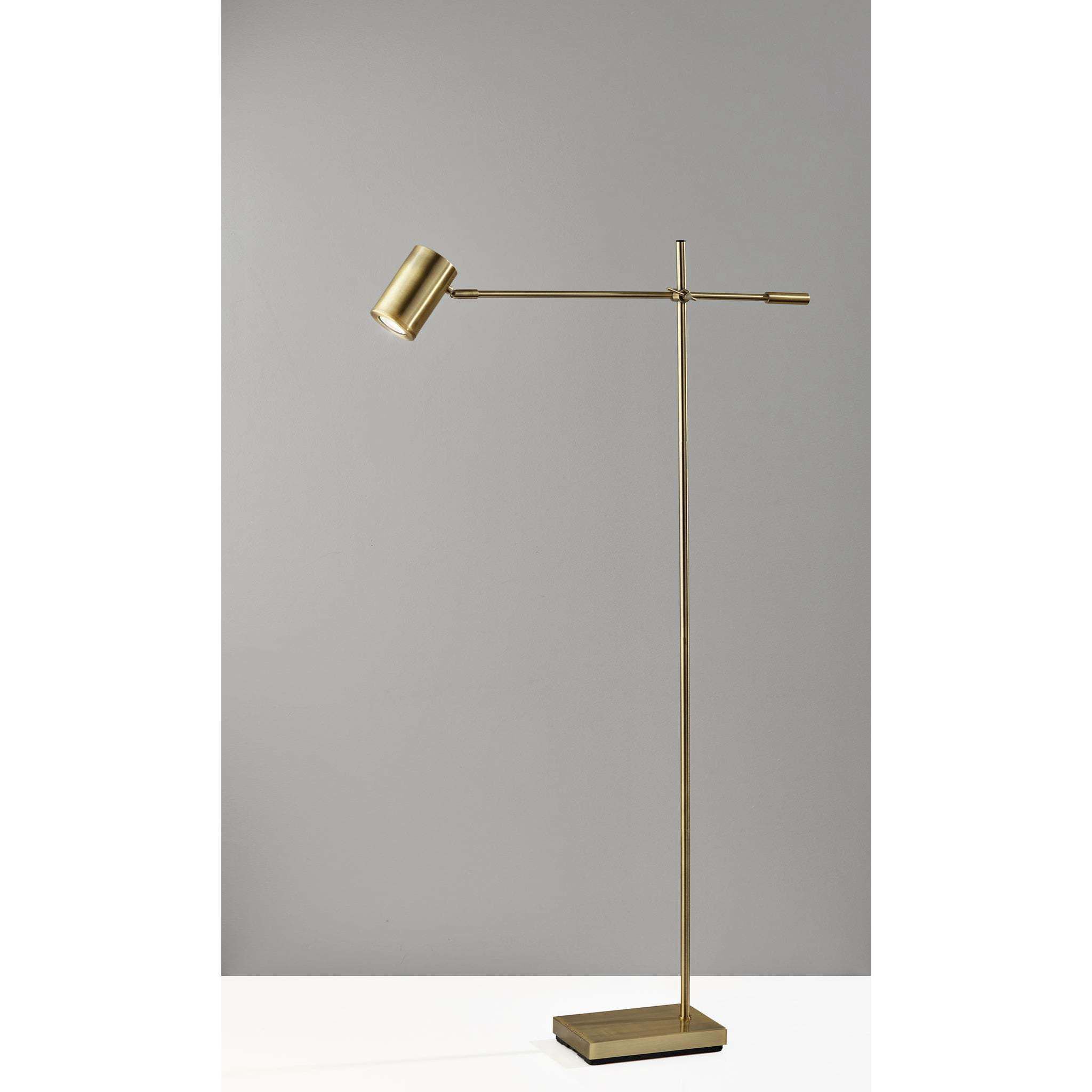 Collette 58 inch 4.00 watt Antique Brass Floor Lamp Portable Light