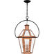 Burdett 3 Light 18 inch Aged Copper Outdoor Hanging Lantern