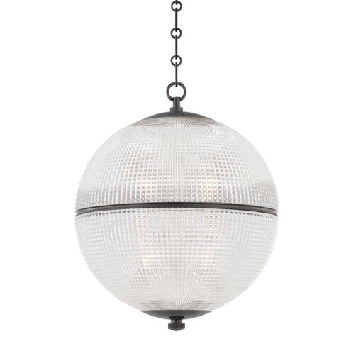 Sphere No. 3 1 Light 18.25 inch Distressed Bronze Pendant Ceiling Light, Large