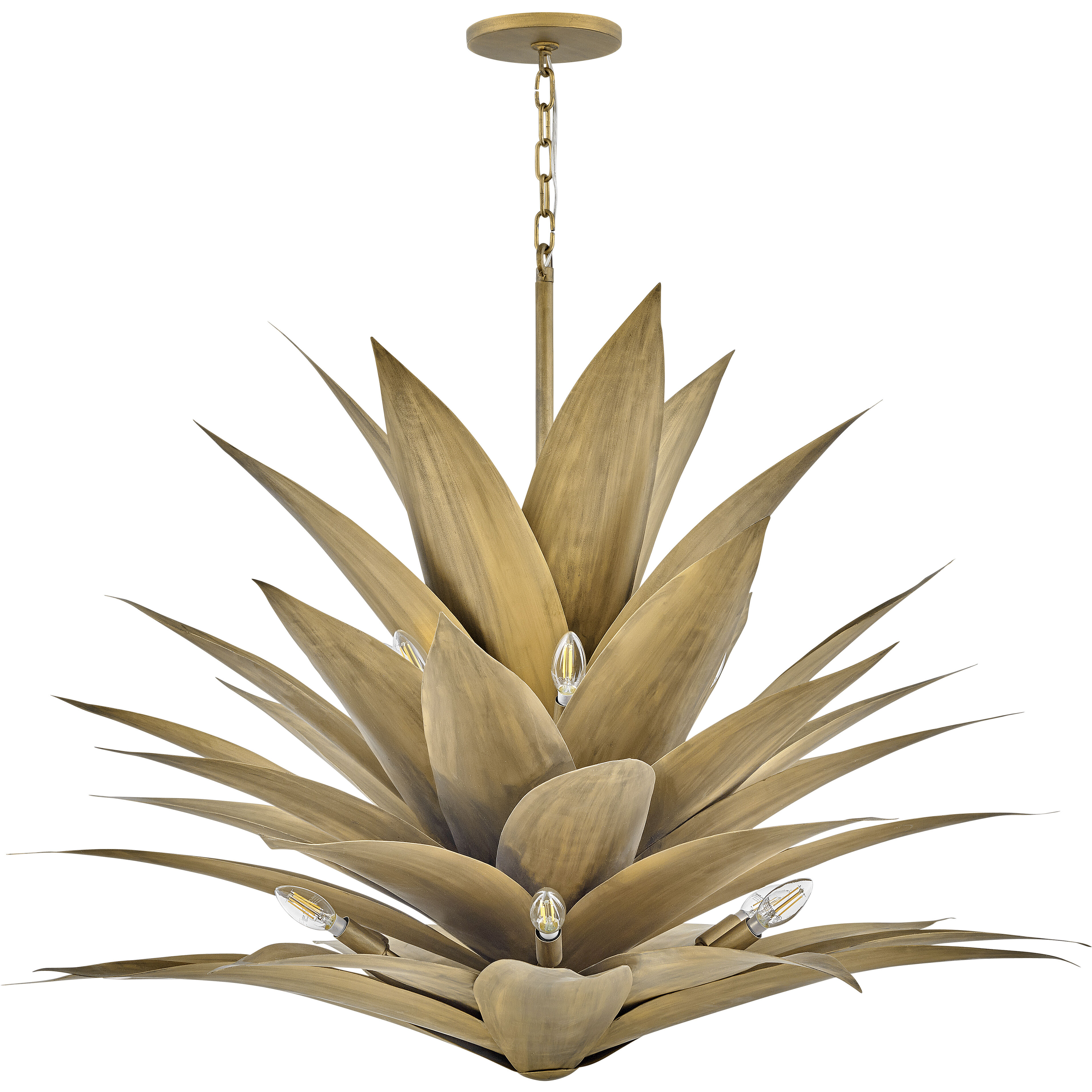 Agave LED 45 inch Burnished Gold Foyer Light Ceiling Light