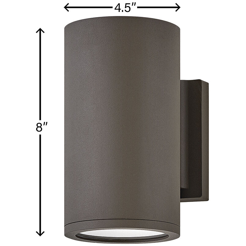 Coastal Elements Silo LED 8 inch Architectural Bronze Outdoor Wall Mount Lantern, Down Light
