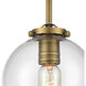Mountain Creek 1 Light 7 inch Aged Brass Mini Pendant Ceiling Light