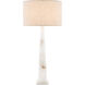 Alabastro 35 inch 150.00 watt Alabaster/Polished Nickel Table Lamp Portable Light