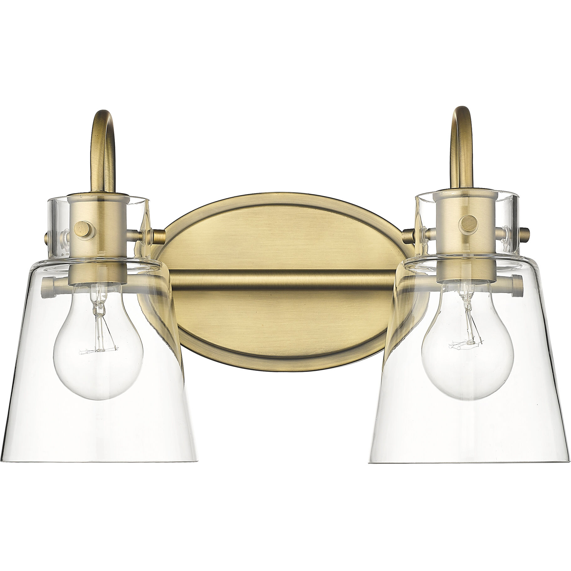 Bristow 2 Light 15 inch Antique Brass Vanity Light Wall Light