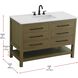 Karson 48 X 34 inch Chestnut Brown Bathroom Vanity Cabinet