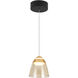 Roma Series 5 inch Black/Gold Pendant Ceiling Light, Artisan Collection