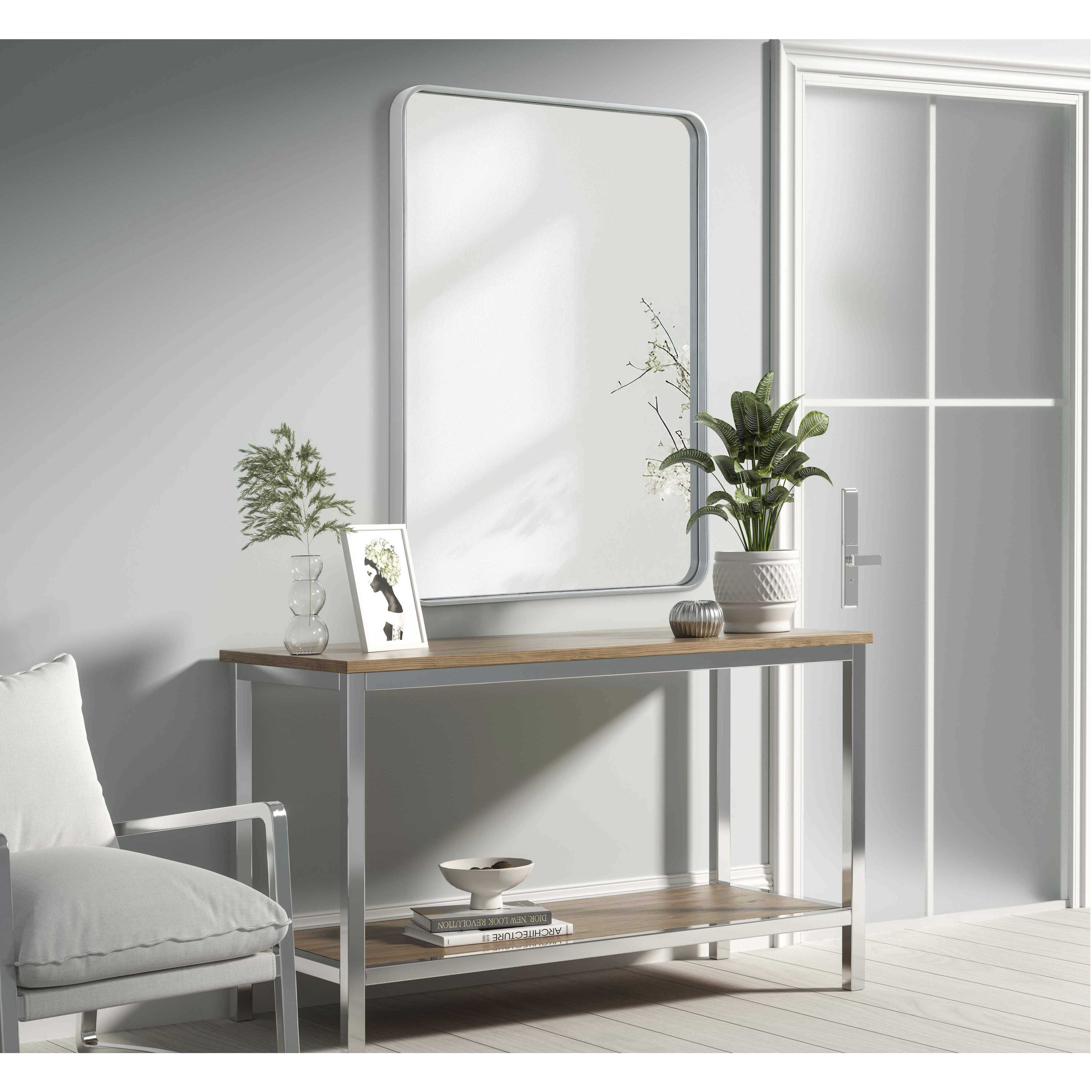 Remy 40 X 30 inch Silver Mirror