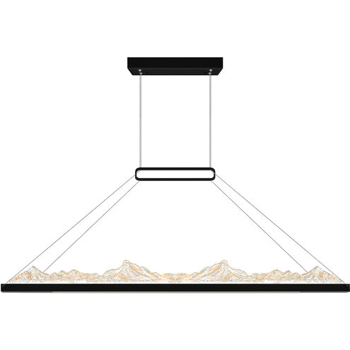 Himalayas LED 48 inch Black Island/Pool Table Light Ceiling Light