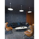 Edge Round 1 Light 15.68 inch Black Pendant Ceiling Light in 16 in, 120-277V