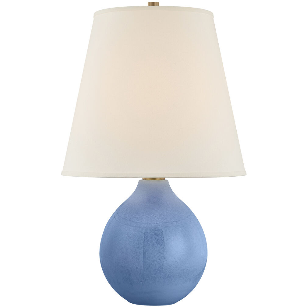 Jarvis 24 inch 15 watt Patina Brass and Ceramic Dappled Lapis Table Lamp Portable Light