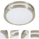 Luke LED 12 inch Brush Nickel Flush Mount Ceiling Light