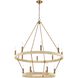 Abaca 14 Light 36 inch Satin Brass Chandelier Ceiling Light