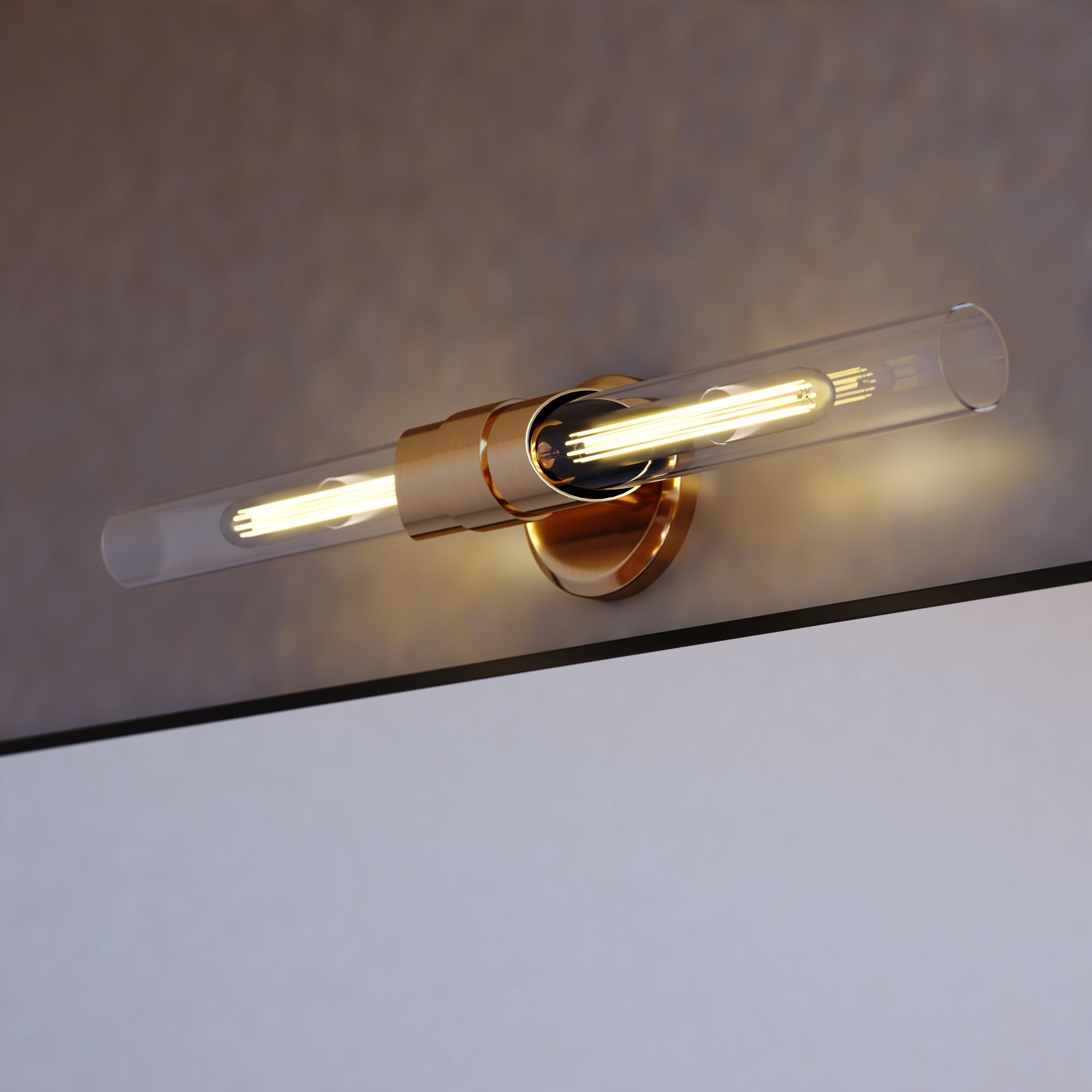 Webster LED 4.75 inch Natural Brass Bathroom Light Wall Light