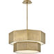 Facet 7 Light 22.25 inch Heritage Brass Chandelier Ceiling Light