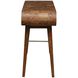 Ledger 46 inch Burl Veneer and Java Wood with Brass Console Table