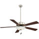 Contractor Uni-Pack 52 inch Brushed Nickel/Dark Walnut with Medium Maple/Dark Walnut Blades Ceiling Fan