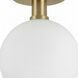 Vida LED 7 inch Aged Brass Wall Sconce/Semi-Flush Mount Wall Light