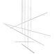 Vega Minor LED 47.25 inch Brushed Nickel Multi-Pendant Ceiling Light