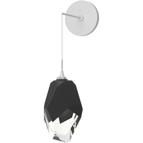 Chrysalis 1 Light 6.1 inch White Sconce Wall Light in Black Crystal, Large