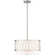 Dalton 3 Light 17 inch Brushed Nickel Pendant Ceiling Light