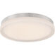 Circa LED 11 inch Titanium Flush Mount Ceiling Light in 2700K, 11in.