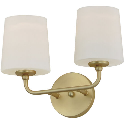 Bristol 2 Light 13 inch Satin Brass Wall Sconce Wall Light