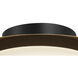 Zinola LED 15 inch Sand Coal and Halcyon Gold Flush Mount Ceiling Light