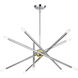 Soho 10 Light 28 inch Polished Chrome with Polished Brass Accents Chandelier Ceiling Light
