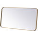 Evermore 36 X 18 inch Brass Mirror