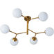 Canada 6 Light 35 inch Antique Brass Chandelier Ceiling Light