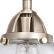 Nouveau 2 Small Oxford LED 7.5 inch Brushed Satin Nickel Sconce Wall Light in Seedy Glass