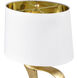 Aperture 23 inch 100.00 watt Gold Leaf with White Table Lamp Portable Light