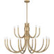 Sorrento 15 Light 42 inch Noble Brass Chandelier Ceiling Light, Essentials