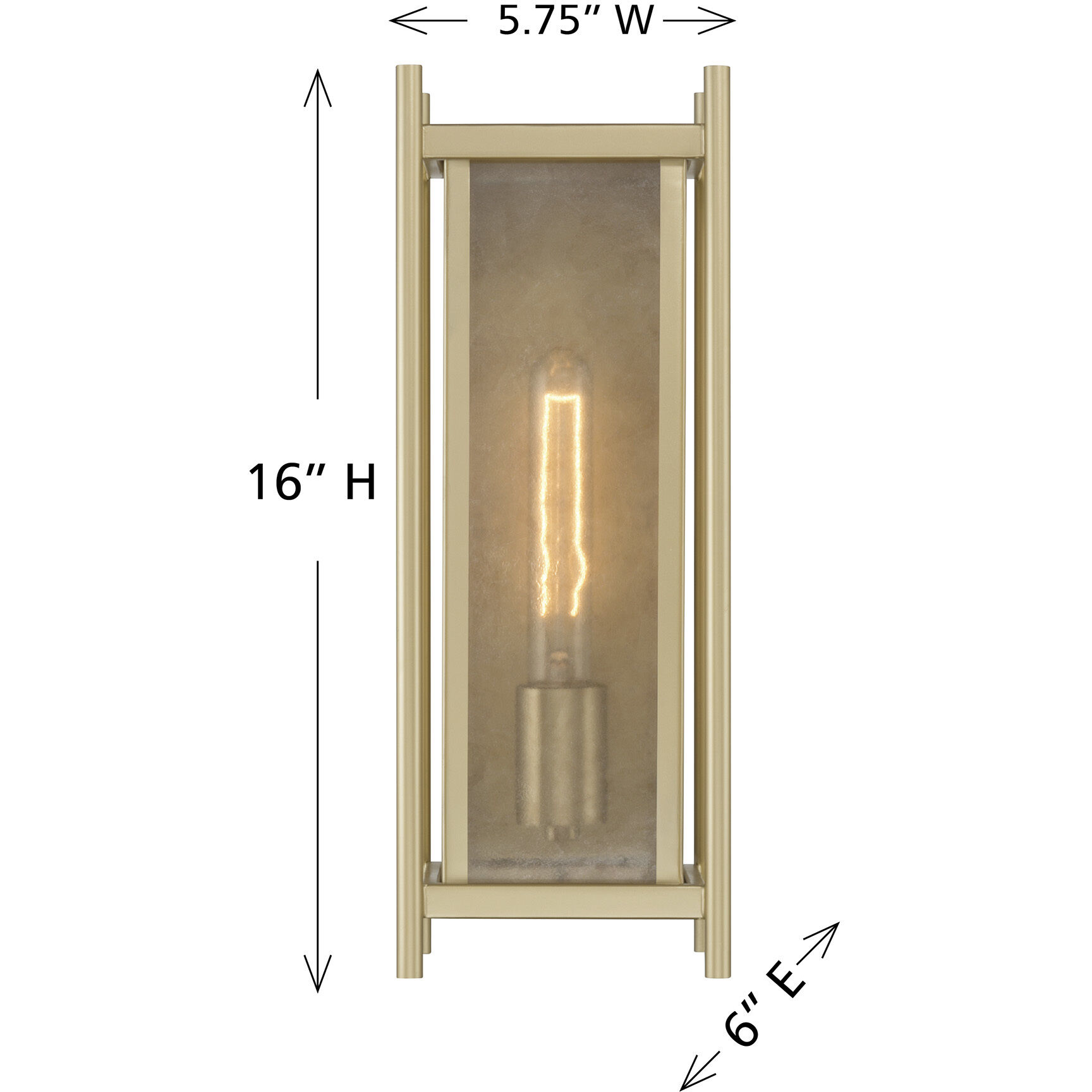 Jacobs 1 Light 16 inch Serene Brass Outdoor Wall Lantern
